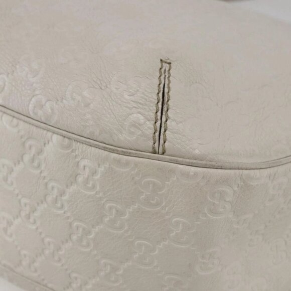 GUCCI Guccissima GG Shoulder Bag Leather White Auth ki6079 - Picture 4 of 16